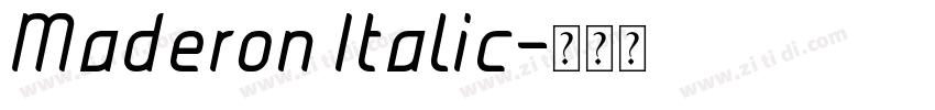 Maderon Italic字体转换